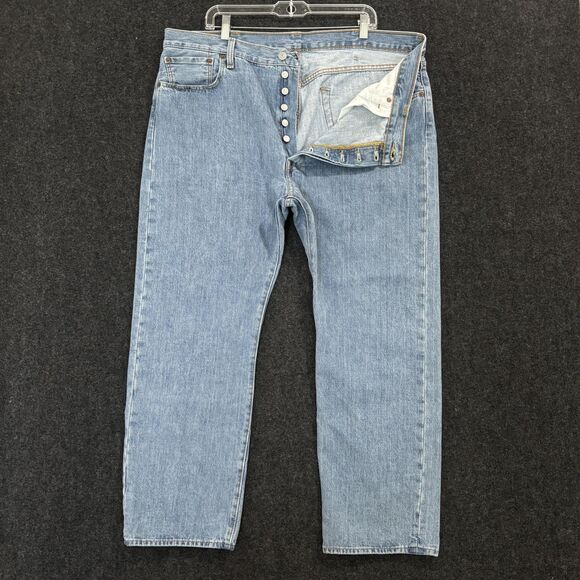 Levis 501 Jeans Men's 40x29 Blue Denim Straight Leg Button Fly Classic Pants - Picture 1 of 15